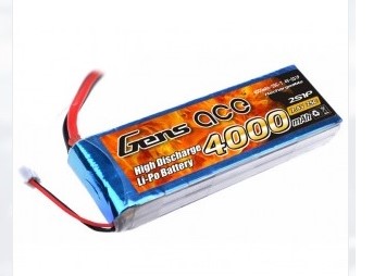 Batería LiPo GENS 4000 mAh 3S 11,1v 25C (Gens Ace)